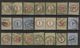 TAX99 - Lot de timbres taxe type chiffre