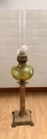 Lampe à pétrole ancienne bronze marbre verre bon état