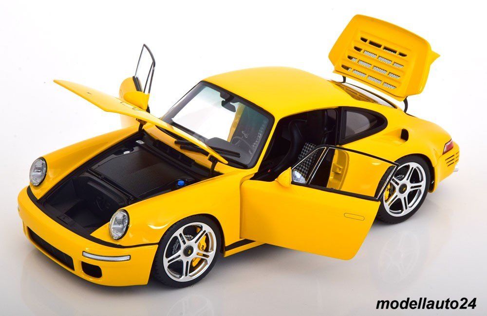 Porsche Modellautos: Porsche RUF CTR 2017 gelb / Almost Real 1:18 – Neu und originalverpackt aus Seuzach von Modellauto24 1