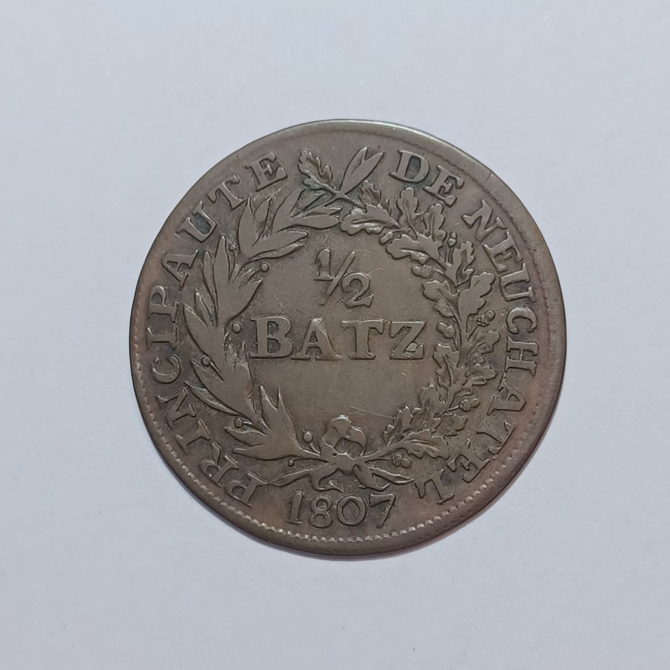 Tutti le monete: 1/2 Batzen 1807 Neuenburg – Usato da Pfäffikon ZH venduto da Schweizer_Muenzen