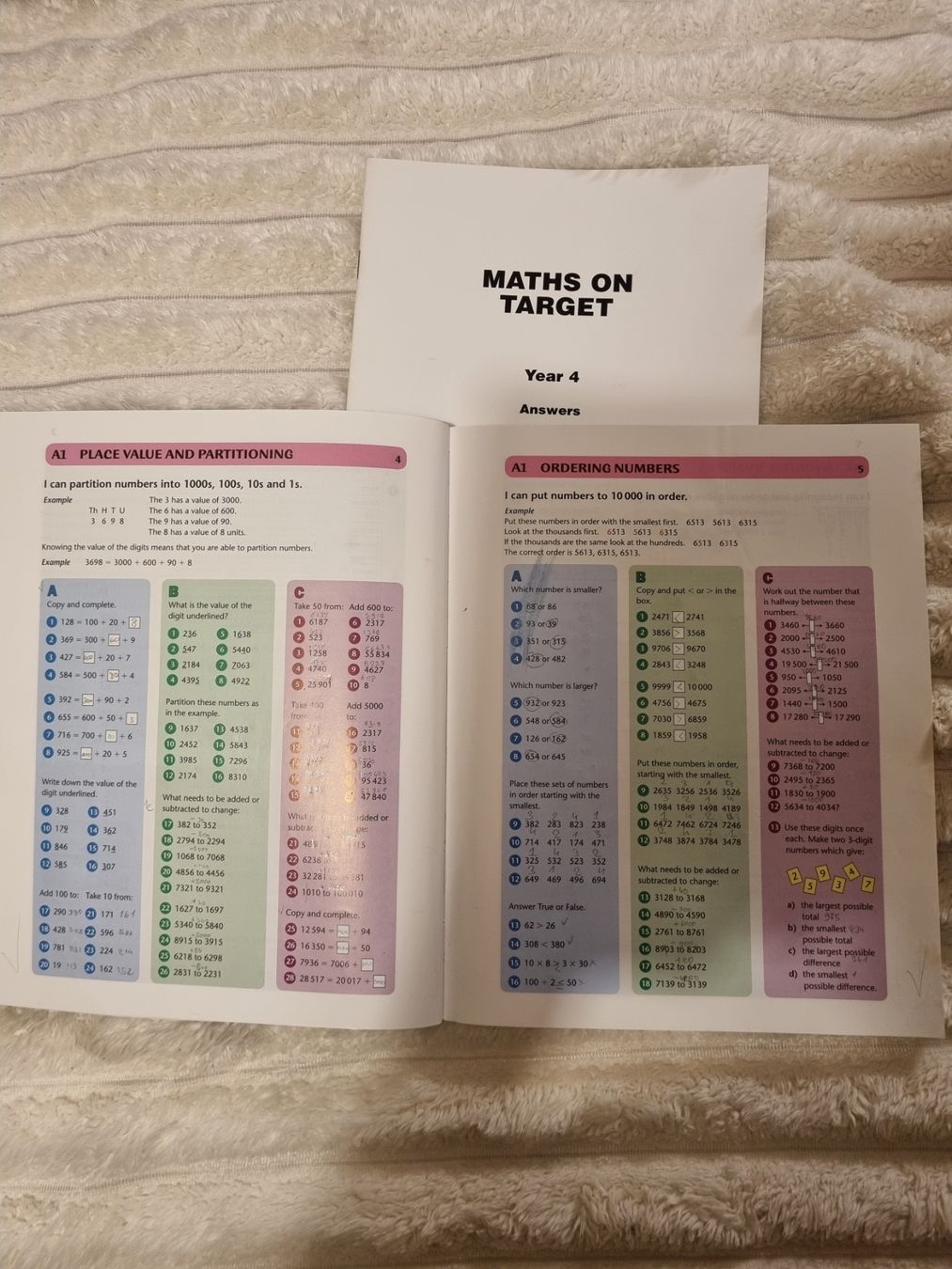 Libri: Maths on Target Year 4 - Livre d'exercices + réponses – Usato da Riddes venduto da pierre-a-facettes 1