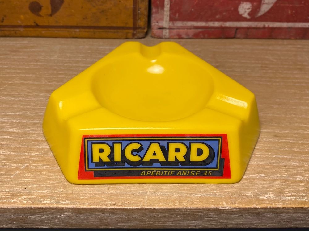Cendrier Ricard en Verre Épais – Publicitaire Ancien – Collection Vintage - Collection