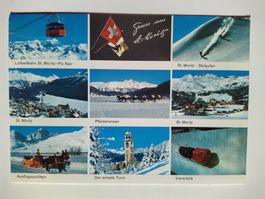 St. Moritz, Viererbob, Luftseilbahn etc, dat. 1988