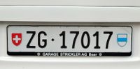 Autonummer / Kontrollschild ZG 17017