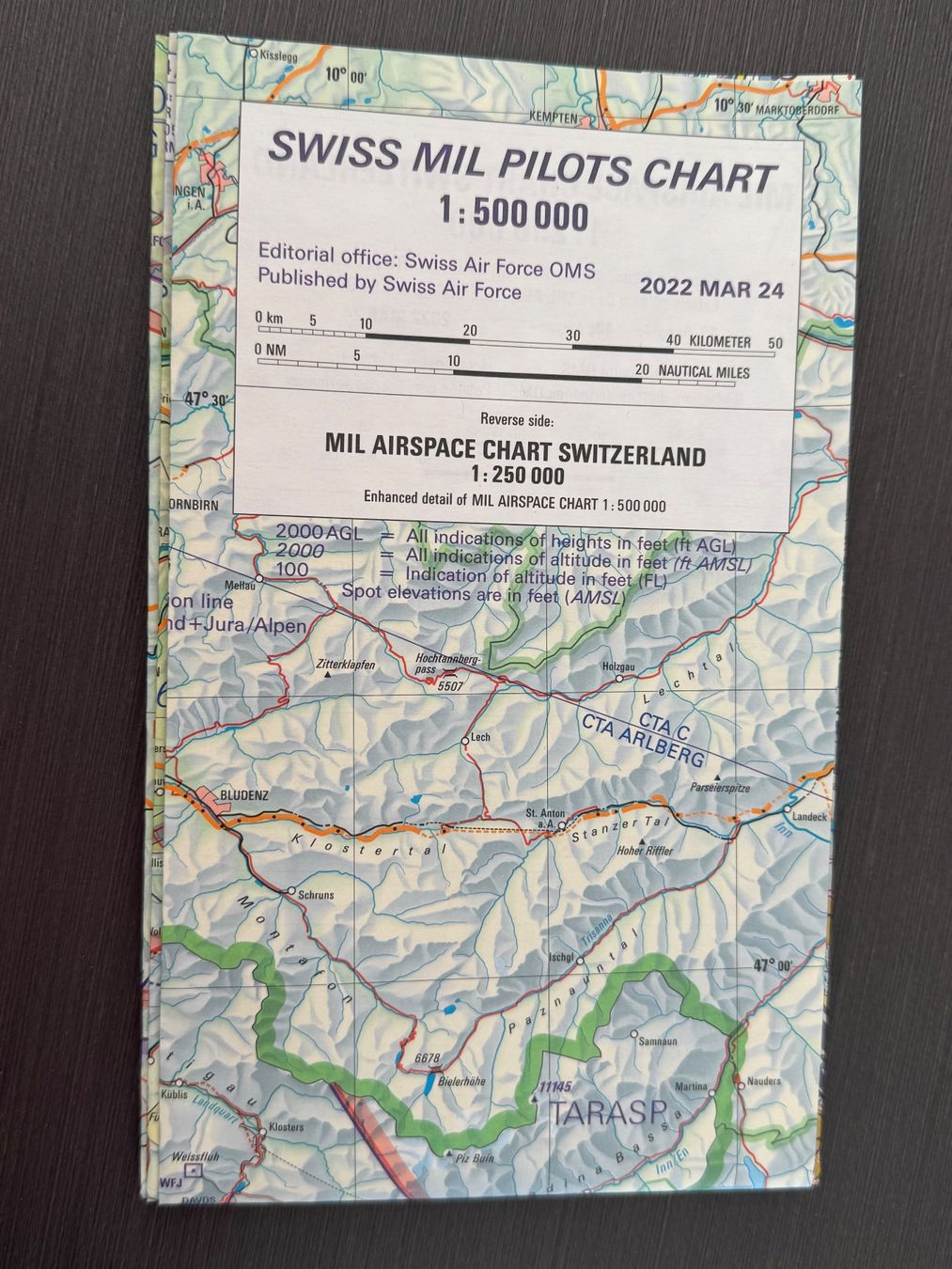 Libri: Swiss MIL Pilots Chart - Schweizer Luftwaffe – Usato da Brütten venduto da Hst1
