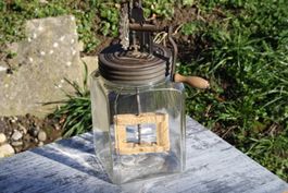 Antike Buttermaschine, Glasbehälter 3L, Vintage