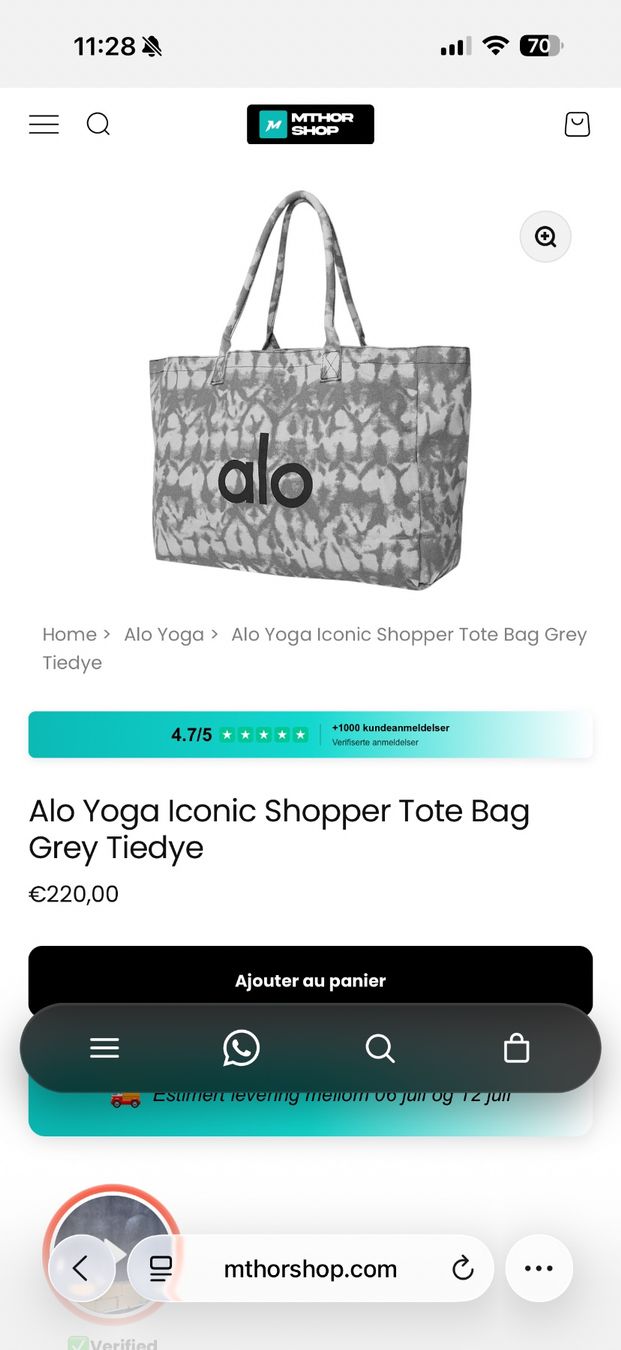 Alo Yoga Sacs: ALO TASCHE NEU – Neuf avec emballage d'origine à Birr par WalkyriaM 7