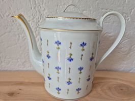 Kaffee-Teekanne, Kornblumen, Handbemalt