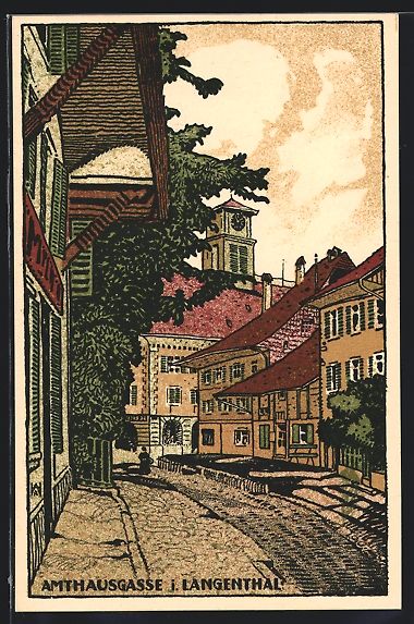 Cartes postales: Langenthal, Amthausgasse mit Bäumen – D'occasion à Berlin par bartko-reher