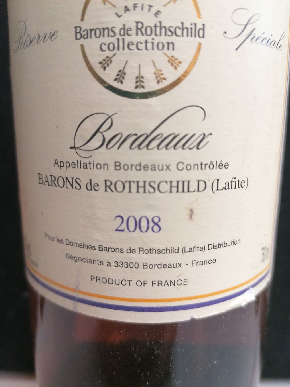 Wein: BORDEAUX BARONS DE ROTHSCHILD LAFITE 2008 – Neu (gemäss Beschreibung) aus Genève von Leboucheoreilles 2