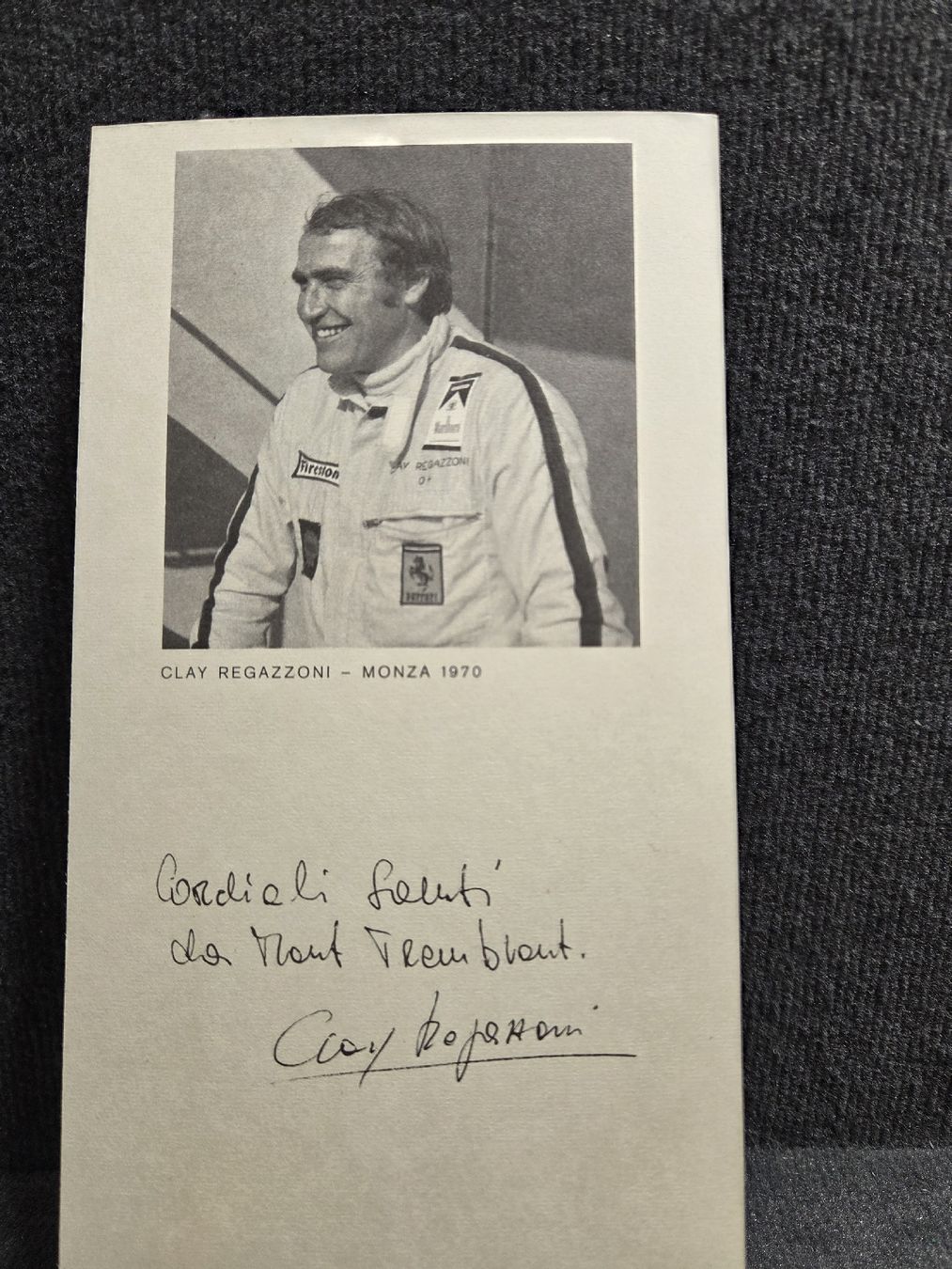 Autografi: Kopie Autogramm Clay regazzoni  – Usato da Wetzikon ZH venduto da AmacherM 1
