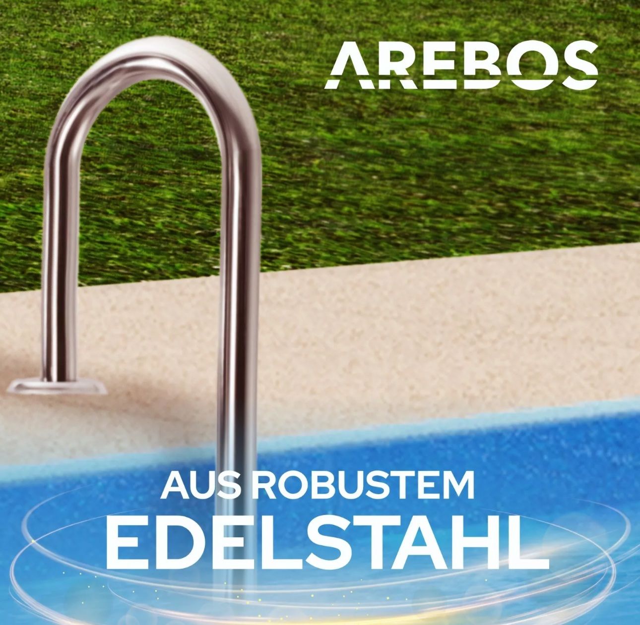Scale: Poolleiter Einbauleiter Schwimmbad Treppe robust, stabil – Nuovo e nell'imballaggio originale da Amriswil venduto da JaJa-Express 2