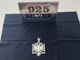 925 silberschmuck angänger albanische flagge