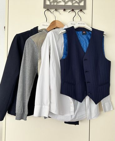 Bugatti Anzugsset Gr. 12 J, Sakko Weste Hemd Shirt