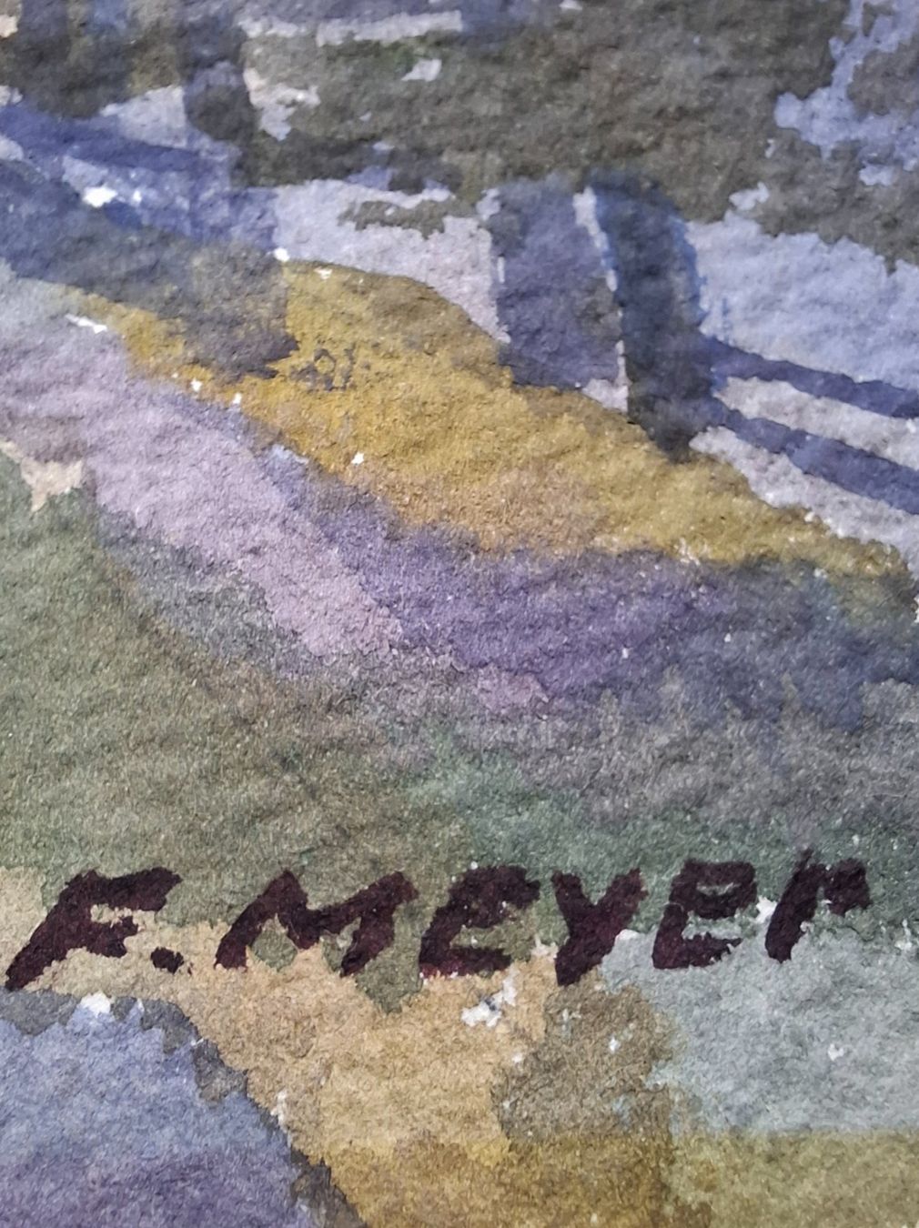 Gemälde: Aquarell Ferdinand Meyer-Streiff Susten Bern 1942 – Gebraucht aus Rheinfelden von Badelus 1