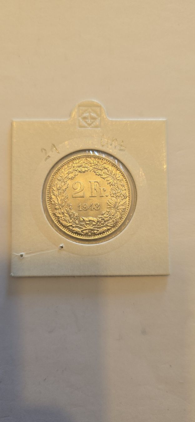 Tutti le monete: piece 2chf 1943 UNZ – Nuovo e nell'imballaggio originale da Fribourg venduto da yan_z5fr