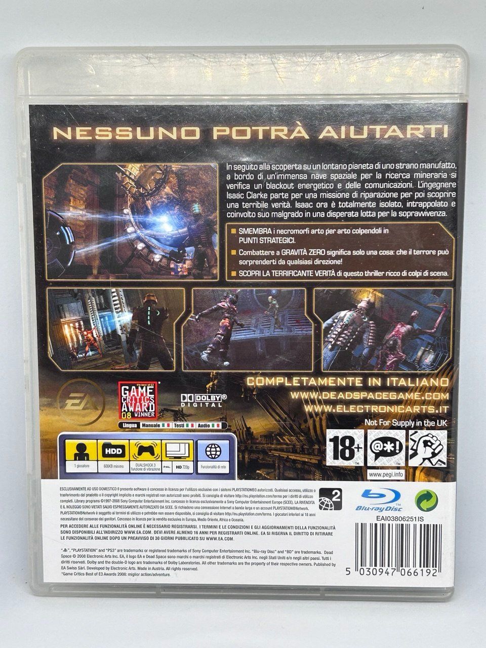 Sony Giochi: Dead Space per PlayStation 3 – Usato da Giubiasco venduto da LorisVale 1