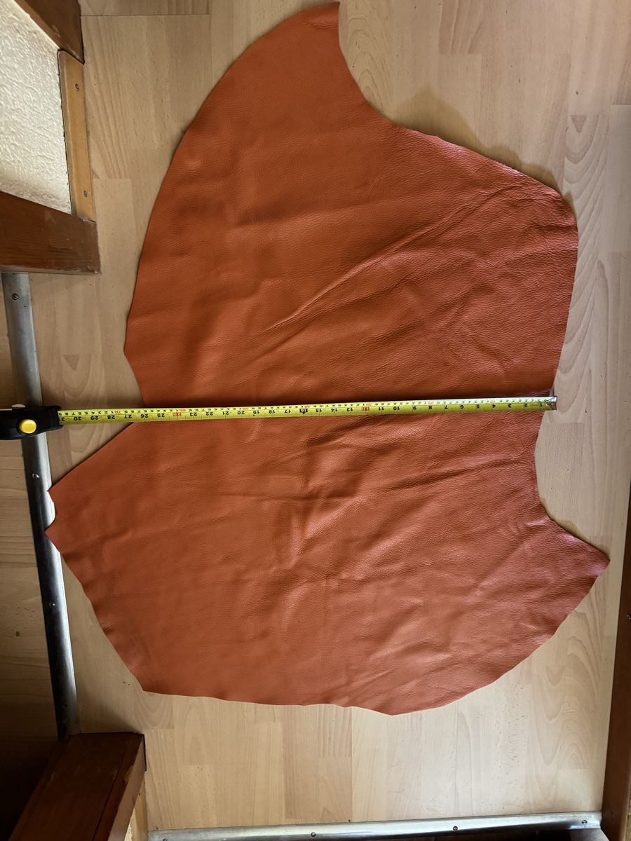 Tessuti: Großes Lederstück, 1,5 mm dick, Orange – Nuovo (secondo la descrizione) da Veyras venduto da ValClasse 1