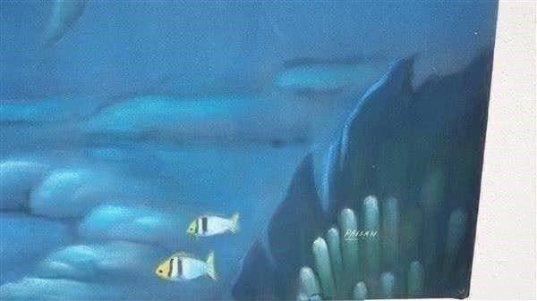 Dipinti: Paisan "Unter Wasser Welt" Samt Bild – Usato da Zürich venduto da Galerie-Kunst 1