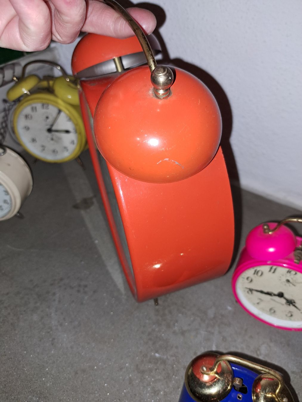 Sveglie: Grosser,  orangerVintage Wecker "Blessing" a 70erJ.läuft – Usato da Kölliken venduto da Upcycling-by-Mc-TAM 5