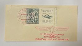 50 Heller - Tschechoslowakei - Stempel 3.10.1938 Reichspost