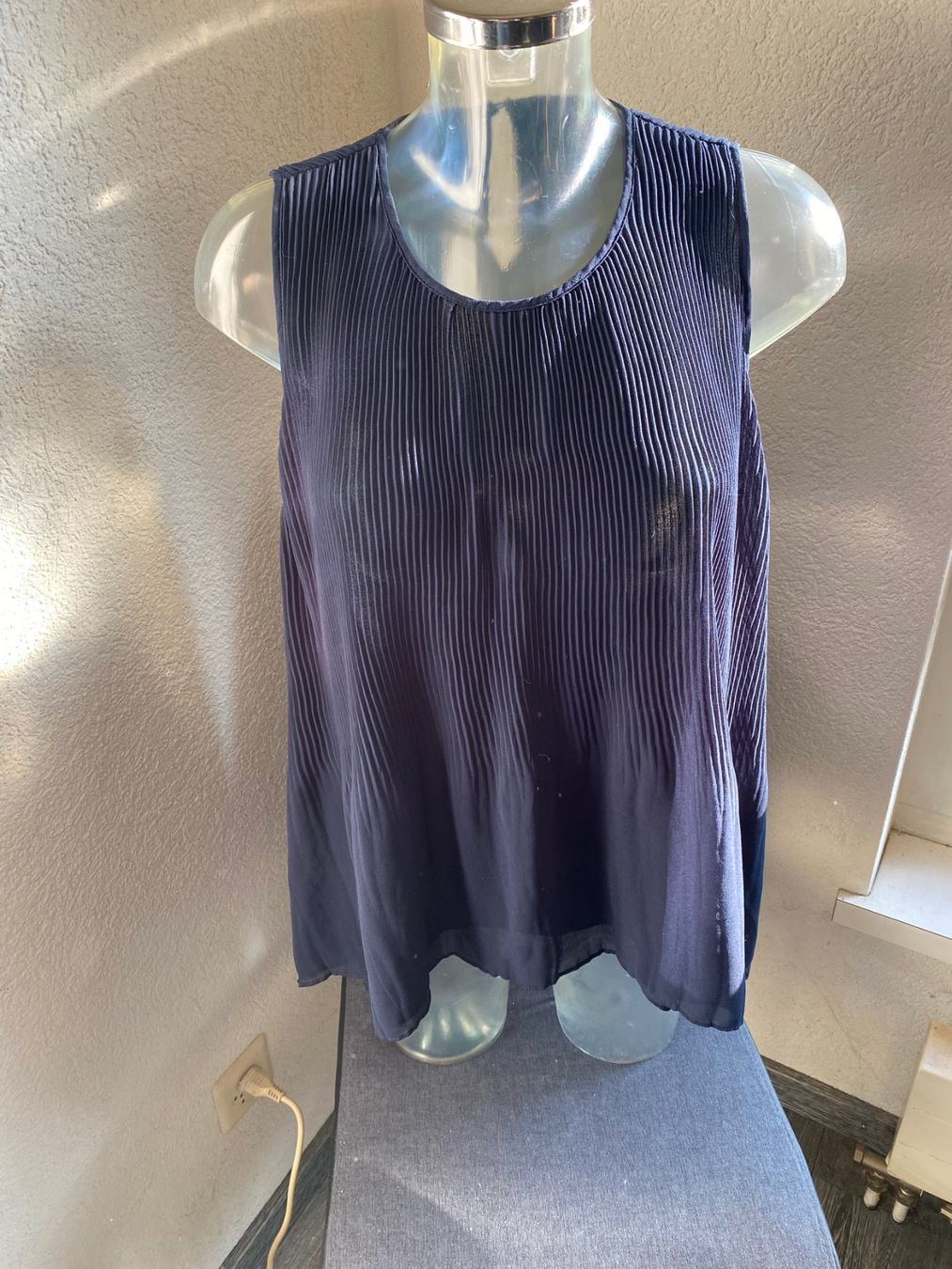 Zara Top: Zara Basic Long-TOP Grösse L dunkelblau – Usato da Allenwinden venduto da Obalu 3