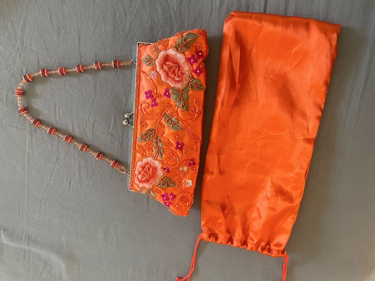 Borse da donna: Abendtasche Orange bestickt mit Perlen Schild Marke – Nuovo (secondo la descrizione) da Marthalen venduto da ber_5l95 2