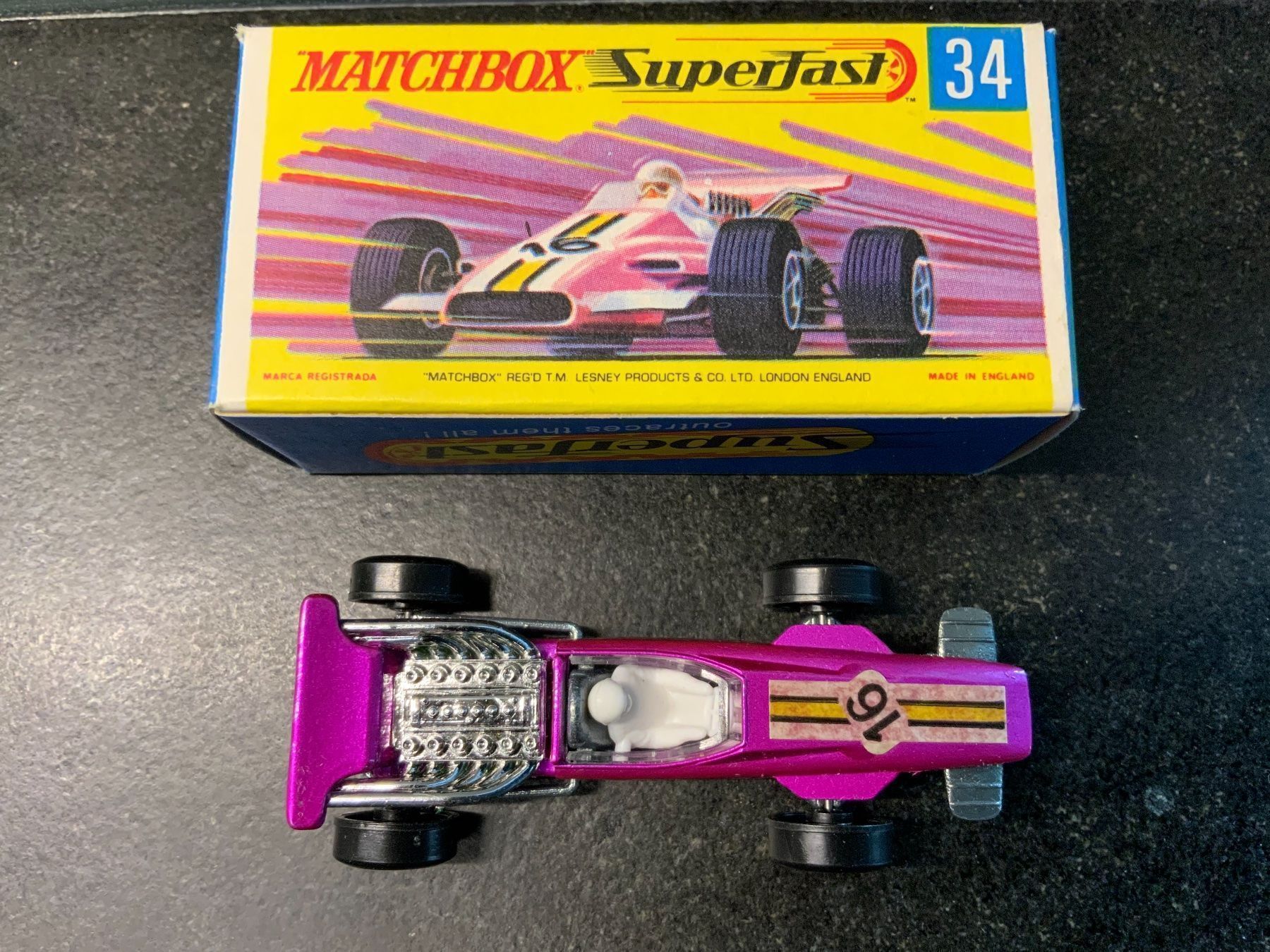 Matchbox Modellini d'auto: MATCHBOX Superfast Nr.34, Formula 1 – Nuovo e nell'imballaggio originale da Erlenbach im Simmental venduto da Model_box 1