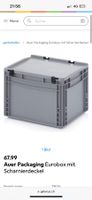 100x Auer Euroboxen ED 43/27 HG mit Deckel, Grau - gebraucht