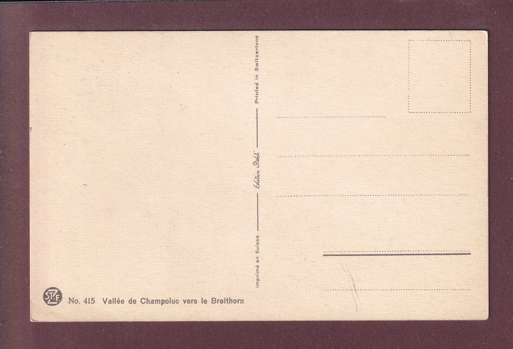 Cartes postales: Vallée de CHAMPOLUC - Breithorn - S. Bonelli – D'occasion à Pully par nicecards 1