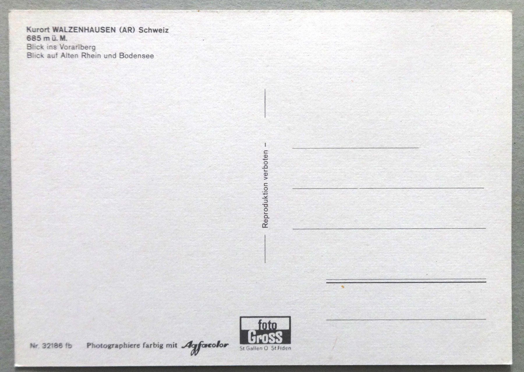 Cartoline postali: Kurort Walzenhausen (AR) – Usato da Fétigny venduto da Billy2miny 1