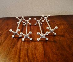 4er Set Messerbänke (Silber 750/1000) Alte Silberstempel(12)