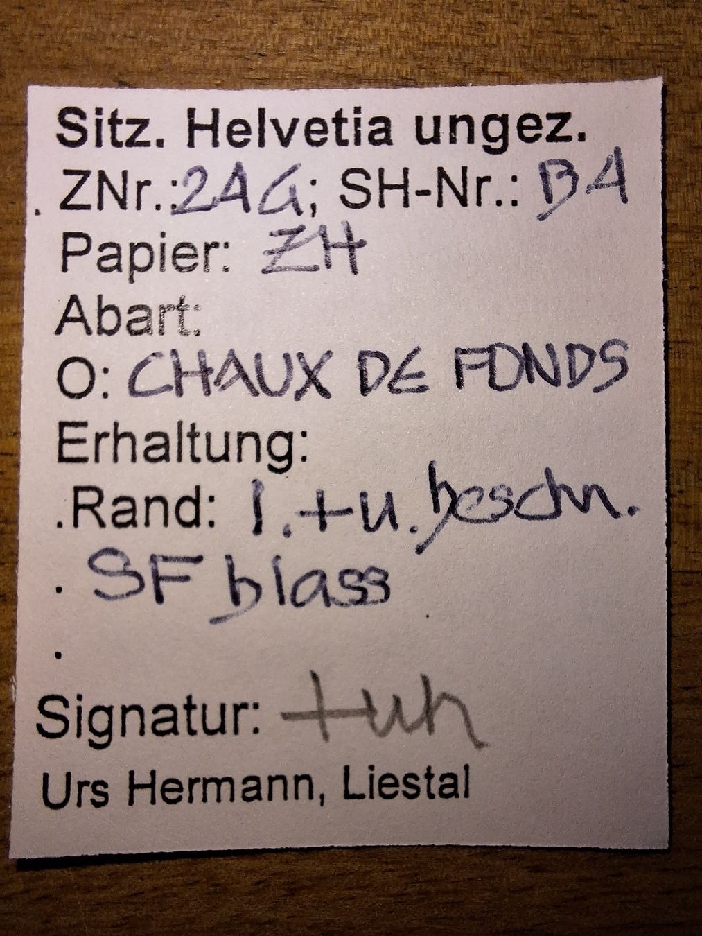 Tutti i francobolli: Strubel 24G mit Befund Kat. 90.- – Usato da Balgach venduto da SIMEON27 2