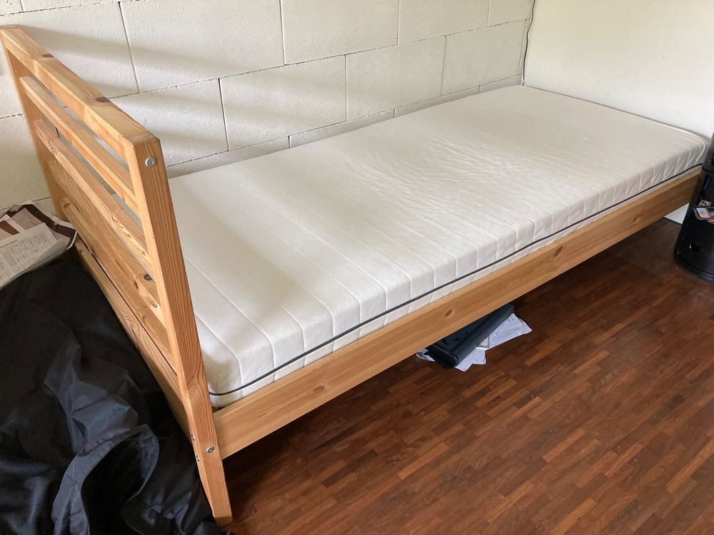 Bett Ikea Tarva 90x200 Inkl. Rost + Matratze | Kaufen Auf Ricardo