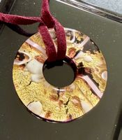 Murano Glas Anhänger mit 24 Karat Gold