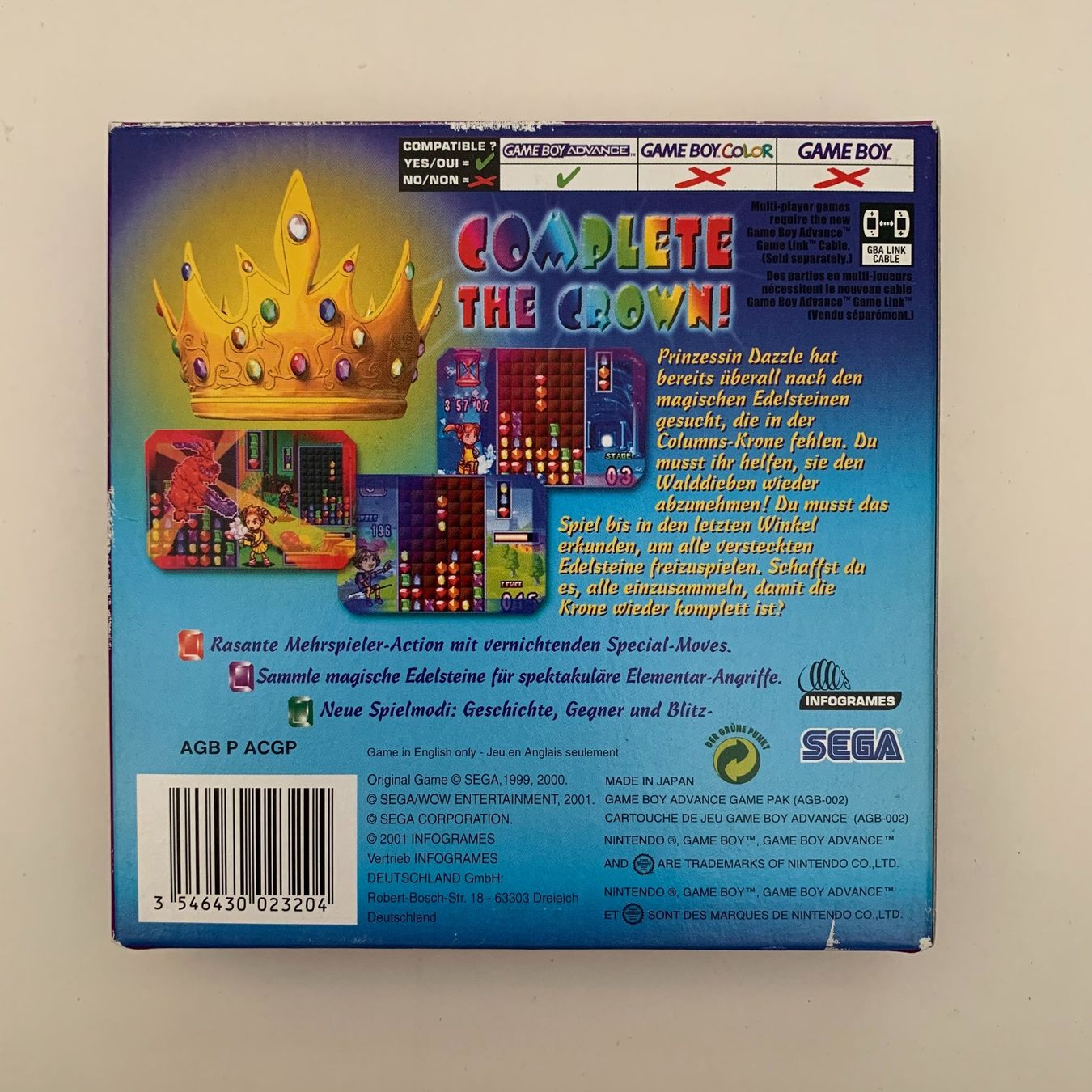 Nintendo Giochi: Columns Crown - GBA - OVP – Usato da Zürich venduto da Mephisto87 1