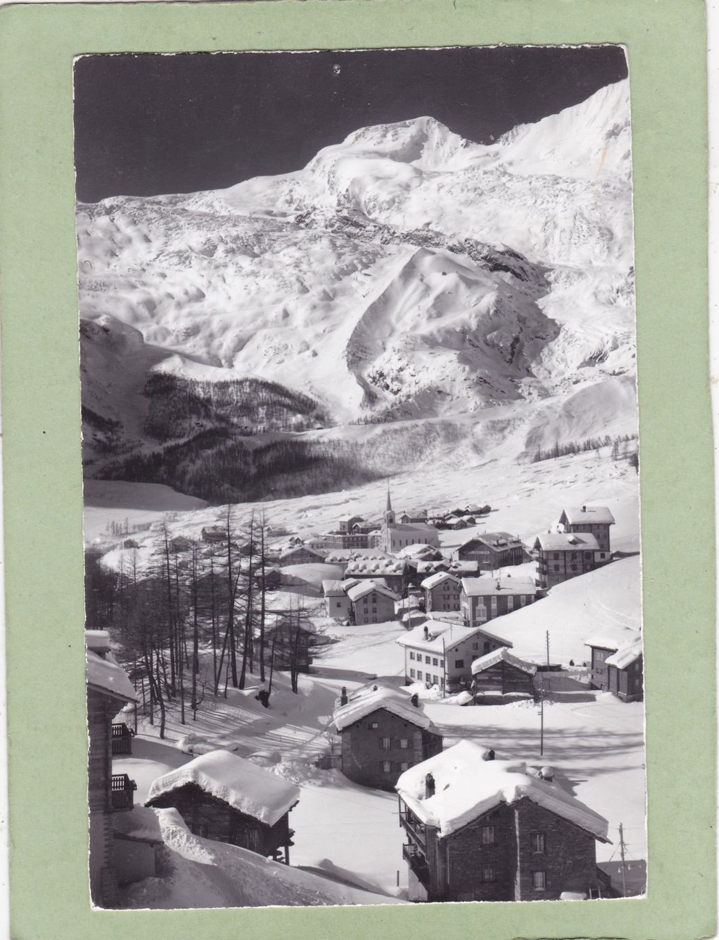 Ansichtskarten: Saas-Fee mit Alphubel 1962 – Gebraucht aus Herisau von Lisegrat2008