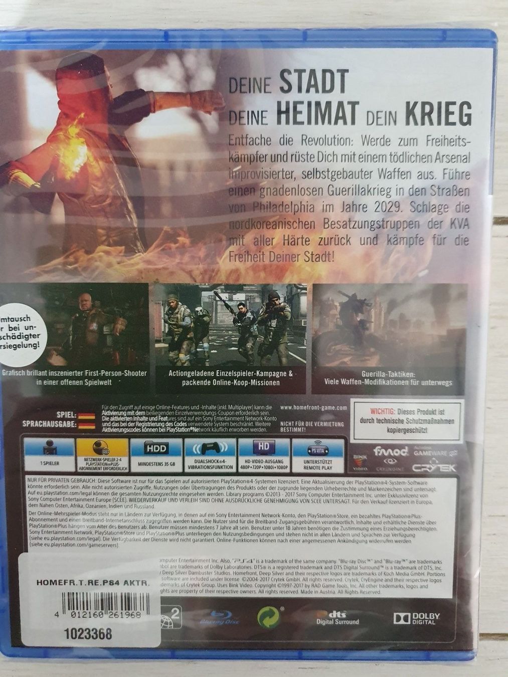 Sony Giochi: PS4 Homefront The Revolution (ab 18) – Nuovo e nell'imballaggio originale da Eiken venduto da Lashar 1