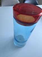 Pols Potten Vase Glasbehälter blau rot Deko Glasvase vintage