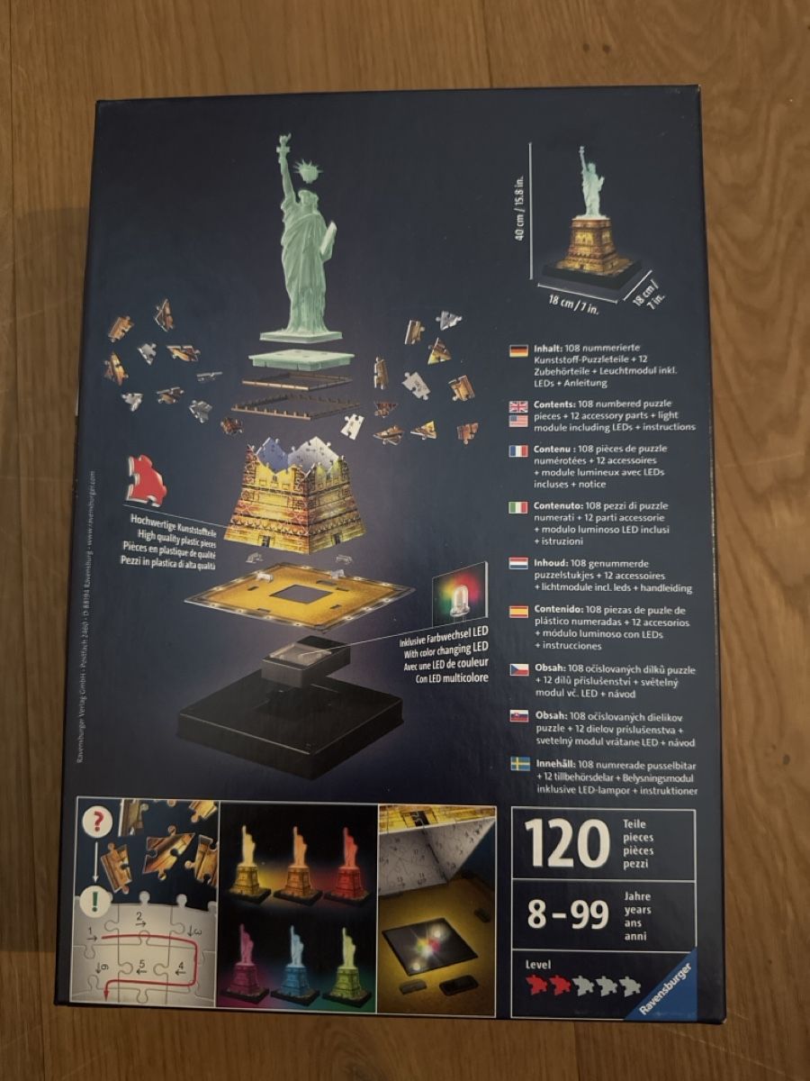 Ravensburger Puzzle: 3D Puzzle Freiheitsstatue  – Usato da Menziken venduto da xirixs 2