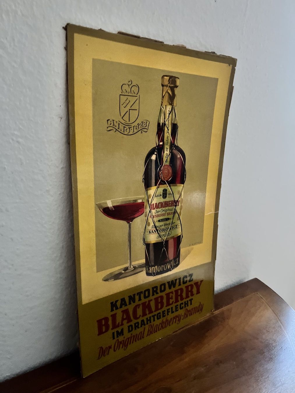 Poster & Bilder: Originale Kantorowicz Blackberry Brandy Werbung um 1930 – Gebraucht aus Neuhausen von rraayy 2