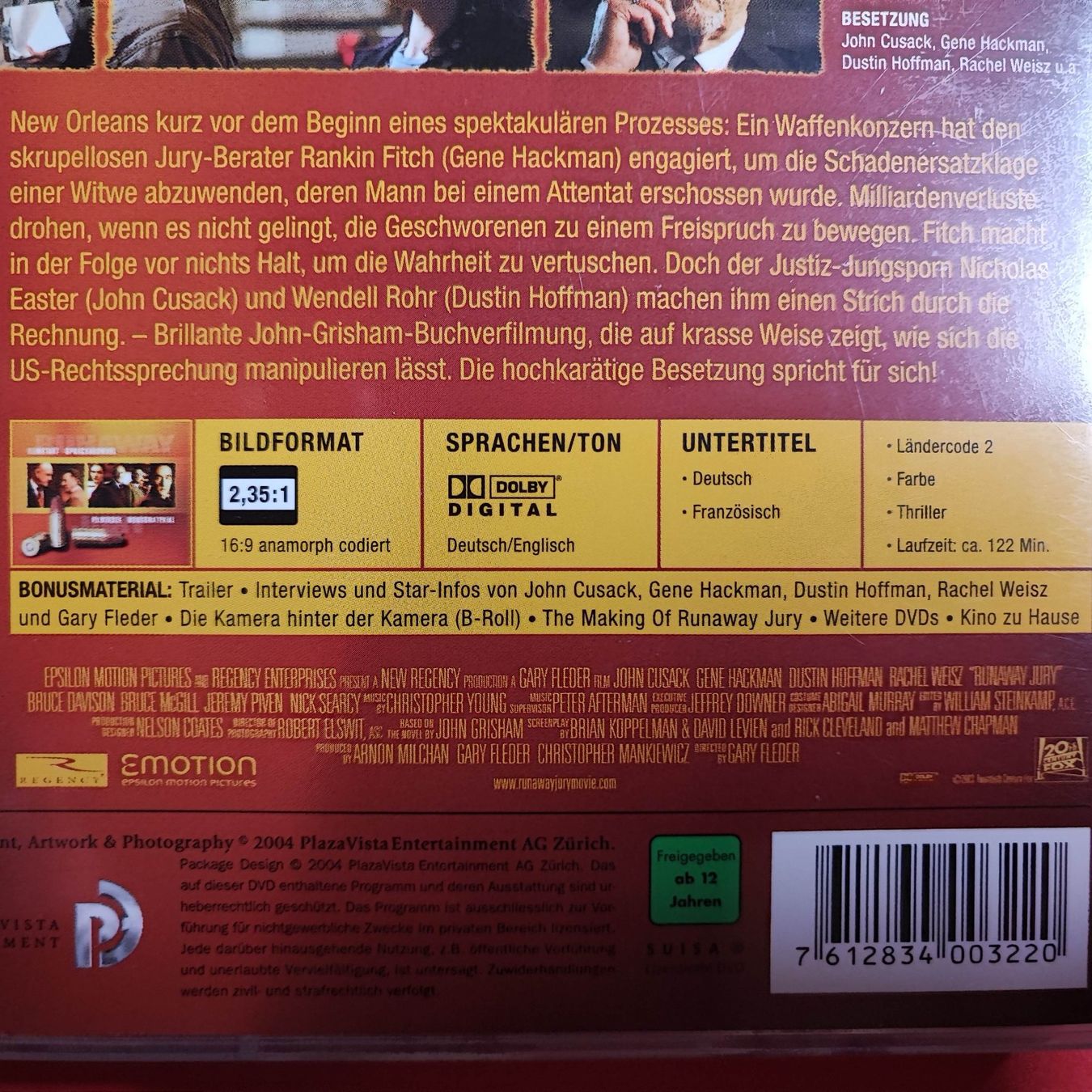 Tutti i DVDs: Runaway Jury – Usato da Dübendorf venduto da kb86_MOVIE 2