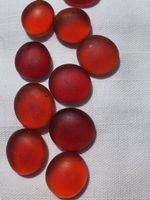 6 Blister Rote Glasperlen – Steine - Nuggets – Dekoglas