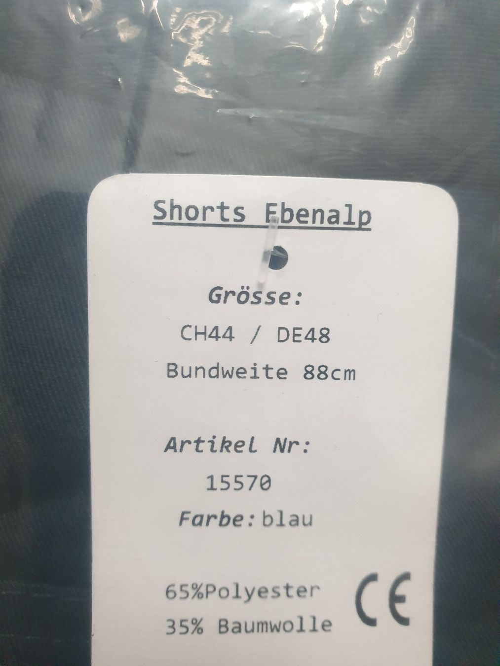 Pantaloni: Arbeits-Shorts Gr 44 Blau( Neu) – Nuovo e nell'imballaggio originale da Bischofszell venduto da badza72 1