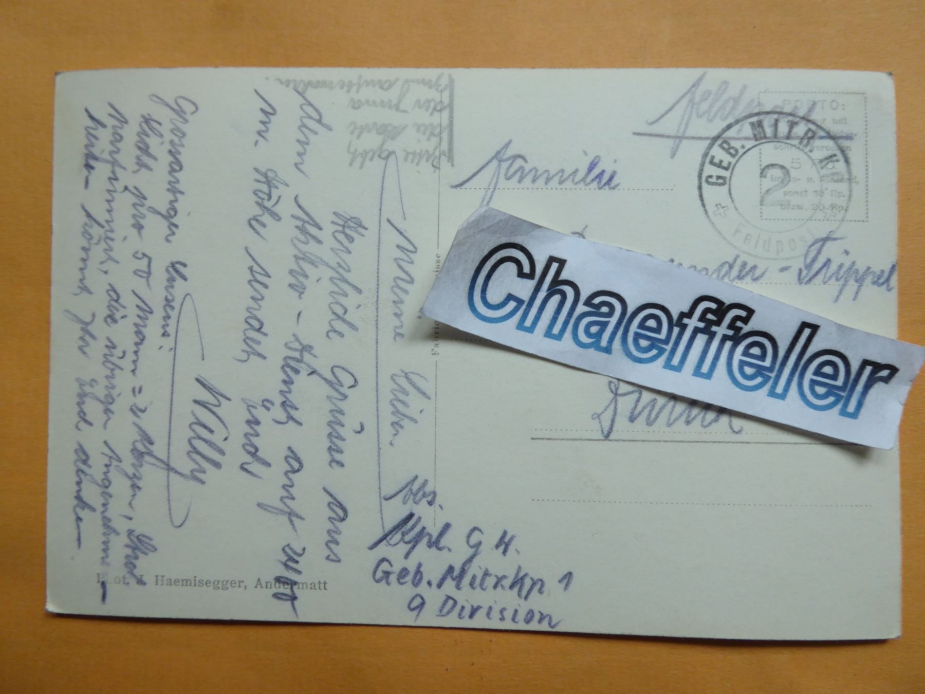 Cartes postales: Andermatt, Oberalp-Pass-Strasse – D'occasion à Zürich par Chaeffeler 1