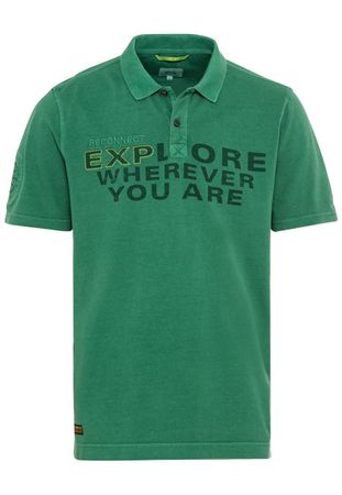 ✅ Camel aktive Herren Poloshirt Gr. M Grün Vintage Style📌
