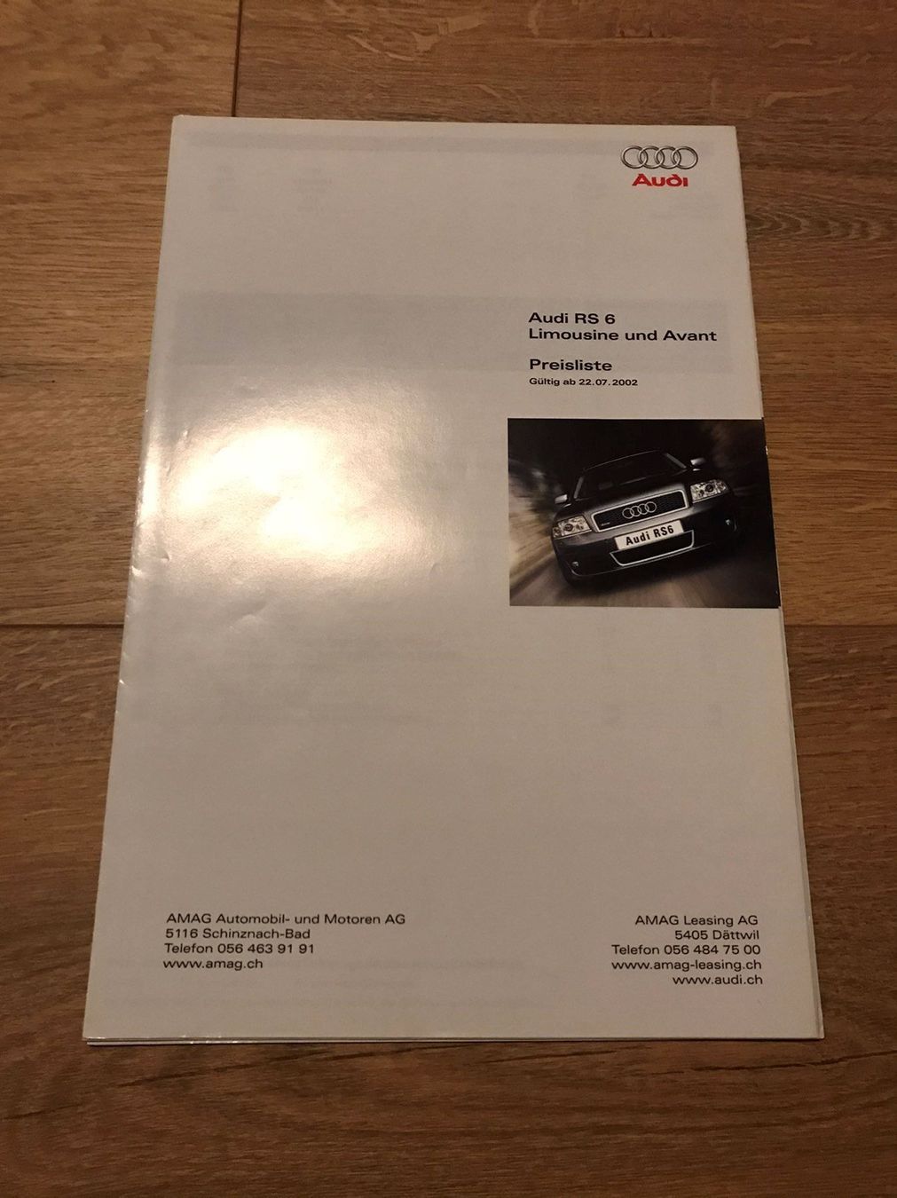 Audi Documenti: Audi RS6 Preisliste 2002, 2003 – Usato da Freienstein venduto da Golfbueb