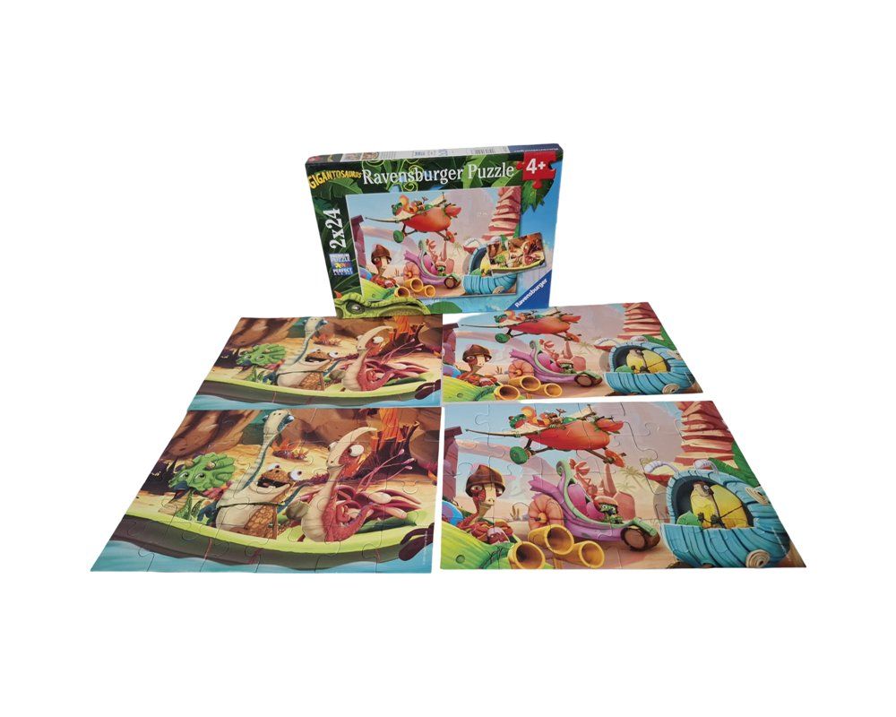 Ravensburger Puzzle: RAVENSBURGER Puzzle Gigantosaurus 2x24 – Usato da Wil SG venduto da Restwert_Wil 2