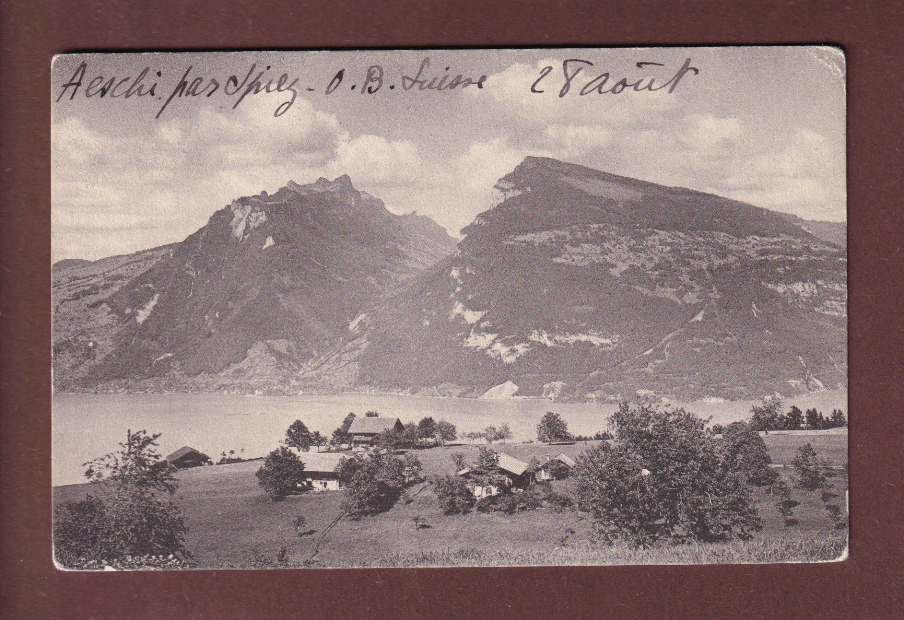 Cartes postales: AESCHI bei Spiez - 1912 – D'occasion à Pully par nicecards-shop