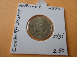 Central African States 1974, 10 Francs    stgl